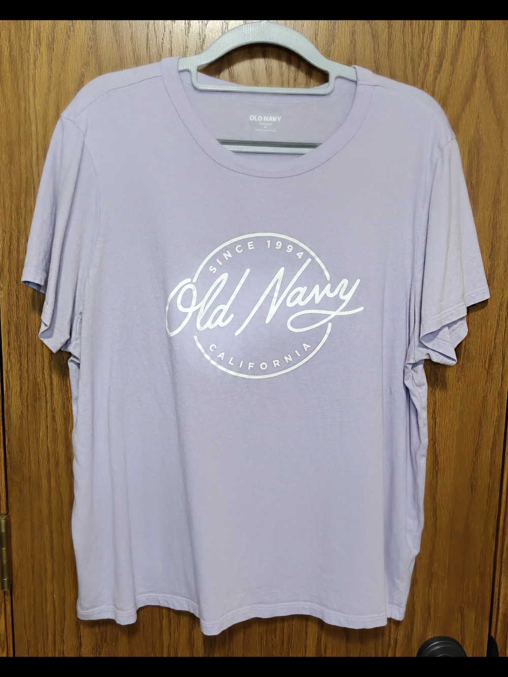 Old Navy Lavender Short-Sleeve Logo Tee, Size XL
